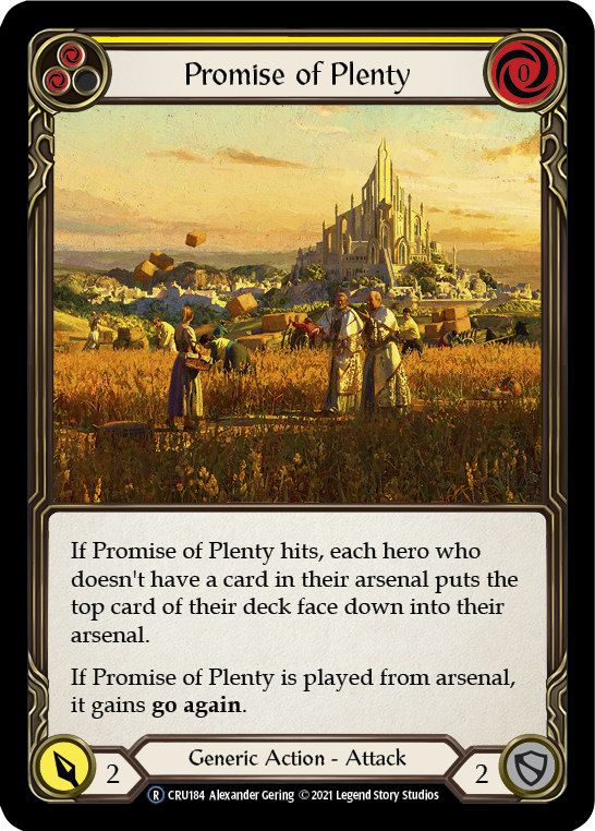 Promise of Plenty (Yellow) [U-CRU184] (Crucible of War Unlimited)  Unlimited Normal | Chromatic Games