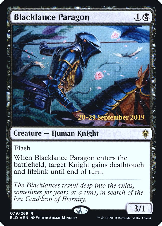 Blacklance Paragon [Throne of Eldraine Prerelease Promos] | Chromatic Games