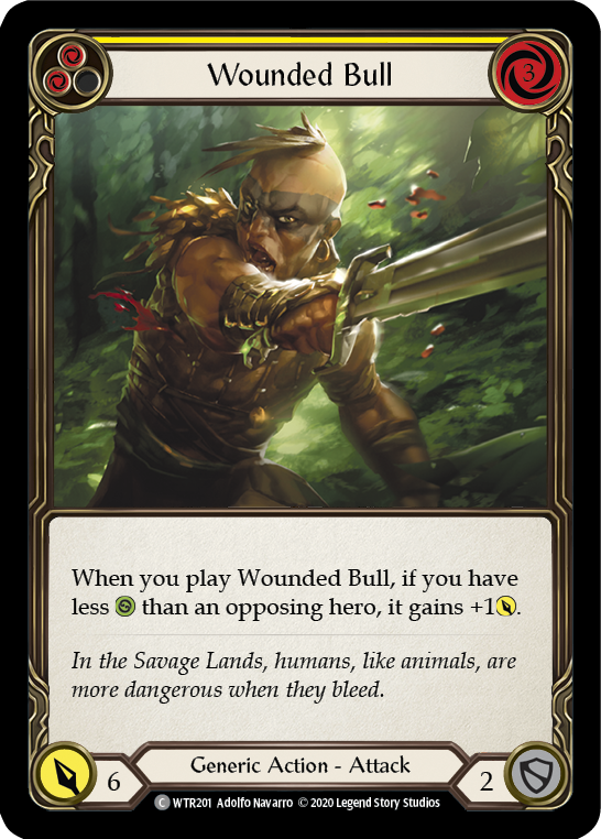 Wounded Bull (Yellow) [U-WTR201] (Welcome to Rathe Unlimited)  Unlimited Rainbow Foil | Chromatic Games