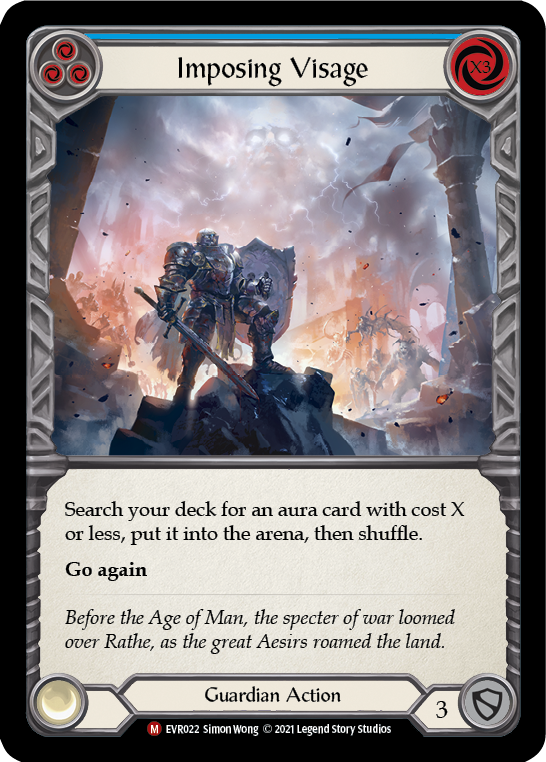 Imposing Visage [EVR022] (Everfest)  1st Edition Rainbow Foil | Chromatic Games