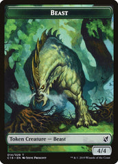 Beast (014) // Wurm Double-Sided Token [Commander 2019 Tokens] | Chromatic Games