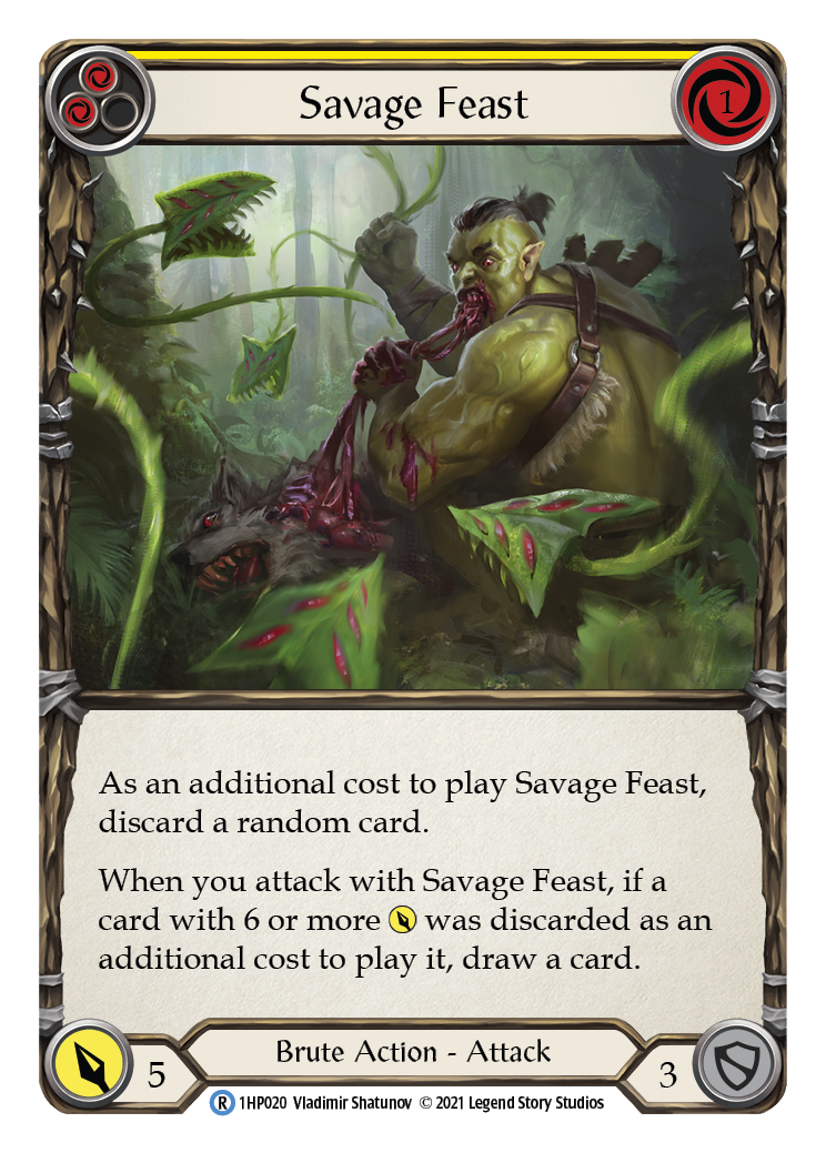 Savage Feast (Yellow) [1HP020] (History Pack 1) | Chromatic Games