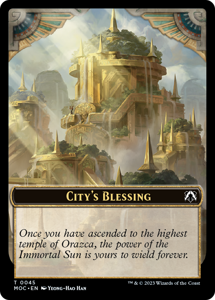 Elephant // City's Blessing Double-Sided Token [March of the Machine Commander Tokens] | Chromatic Games