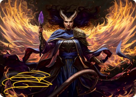 Farideh, Devil's Chosen Art Card (Gold-Stamped Signature) [Dungeons & Dragons: Adventures in the Forgotten Realms Art Series] | Chromatic Games