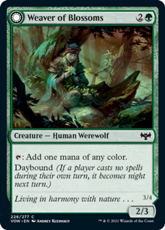 Weaver of Blossoms // Blossom-Clad Werewolf [Innistrad: Crimson Vow] | Chromatic Games