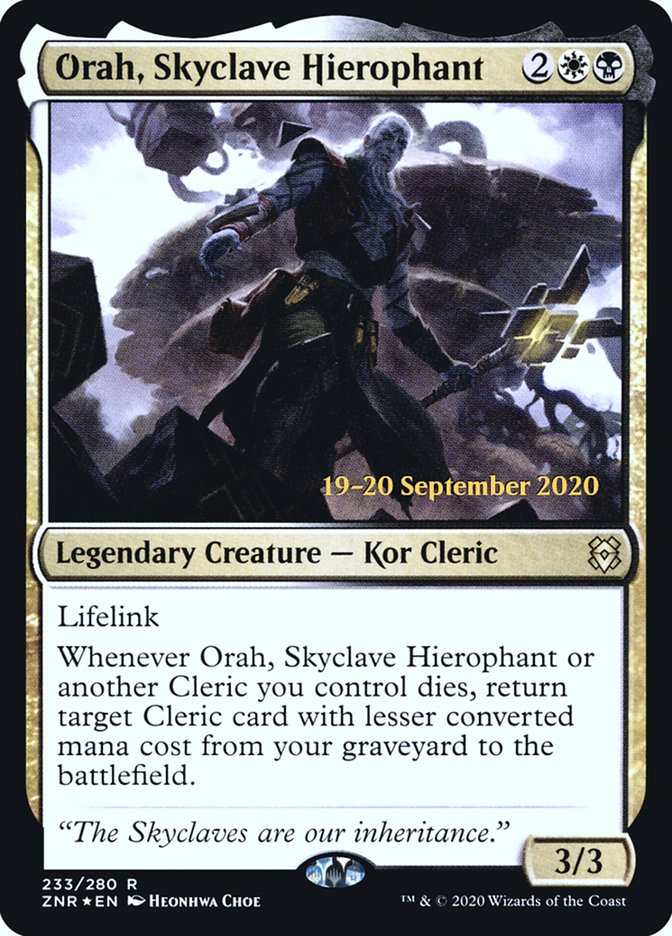 Orah, Skyclave Hierophant [Zendikar Rising Prerelease Promos] | Chromatic Games