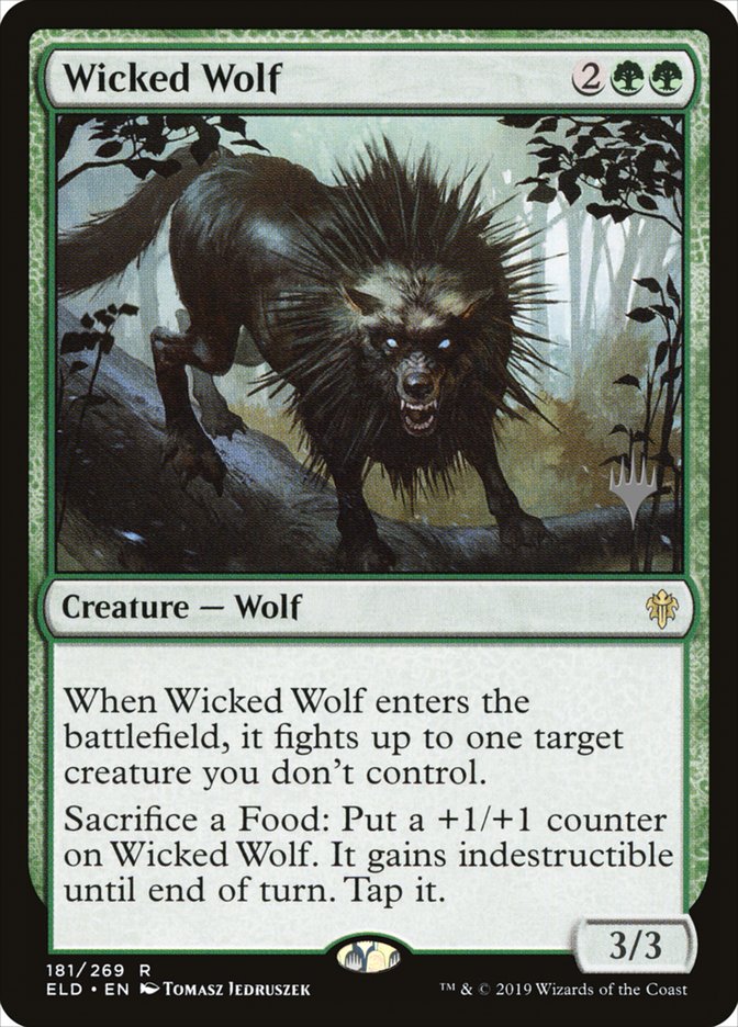 Wicked Wolf (Promo Pack) [Throne of Eldraine Promos] | Chromatic Games