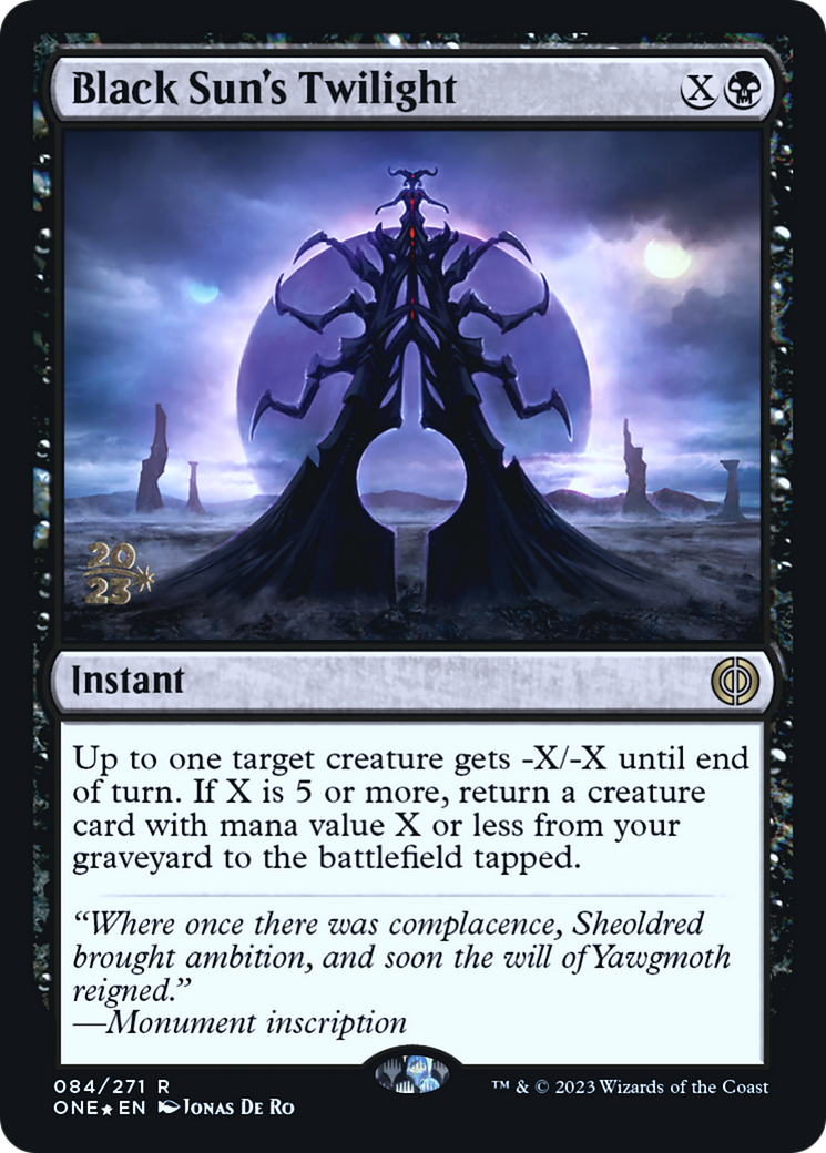 Black Sun's Twilight [Phyrexia: All Will Be One Prerelease Promos] | Chromatic Games