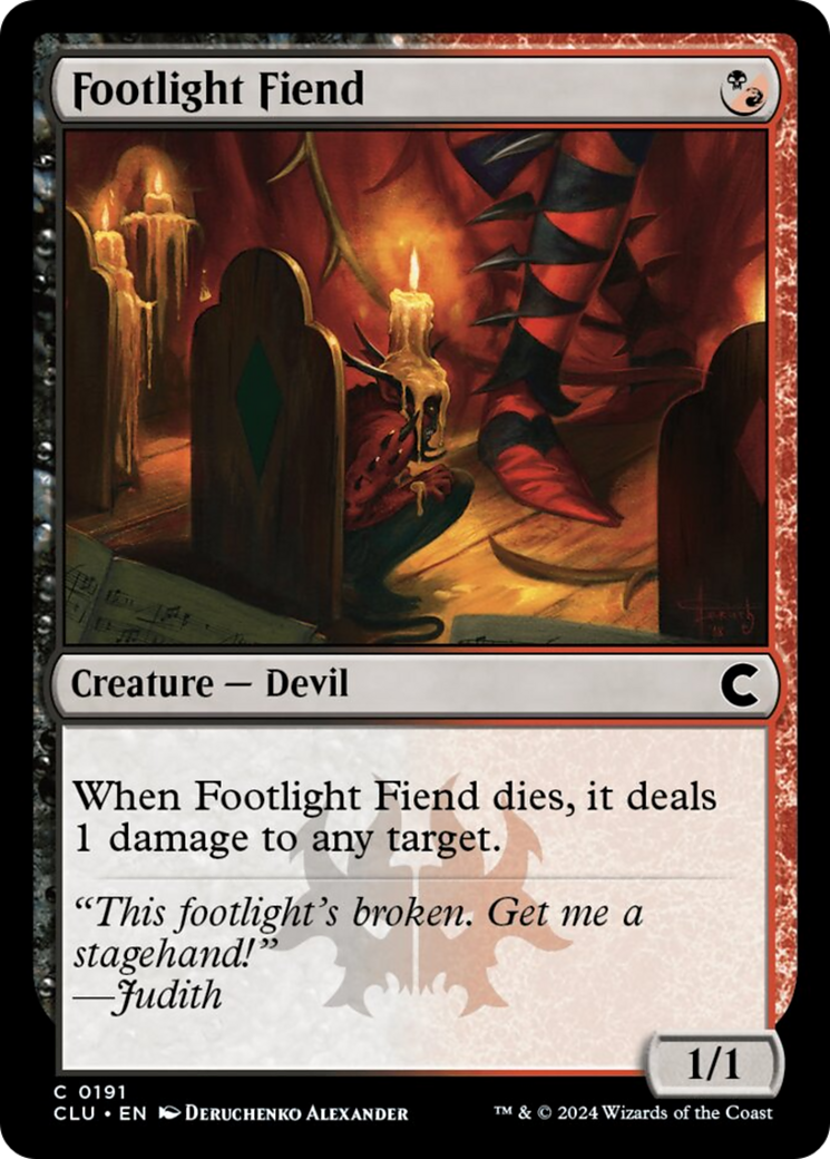 Footlight Fiend [Ravnica: Clue Edition] | Chromatic Games