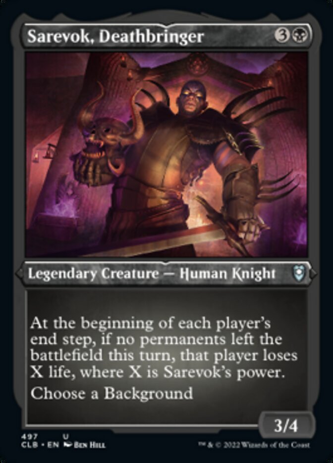 Sarevok, Deathbringer (Foil Etched) [Commander Legends: Battle for Baldur's Gate] | Chromatic Games