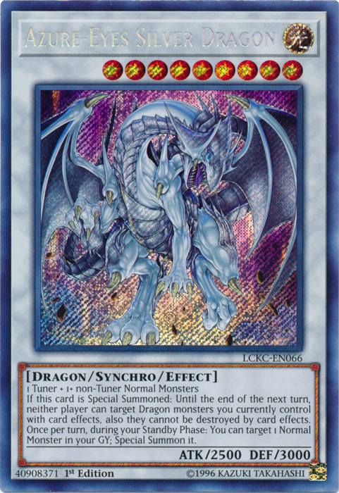 Azure-Eyes Silver Dragon [LCKC-EN066] Secret Rare | Chromatic Games