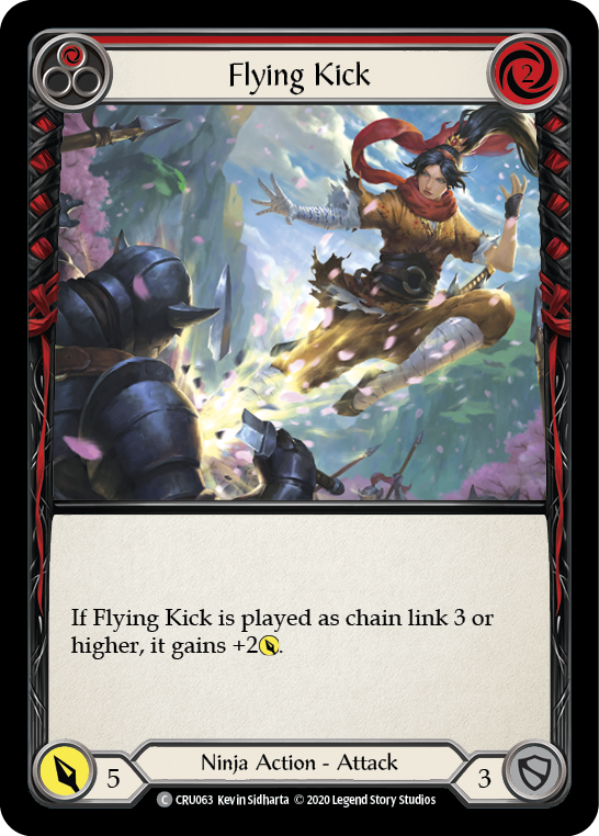 Flying Kick (Red) [CRU063] (Crucible of War)  1st Edition Rainbow Foil | Chromatic Games