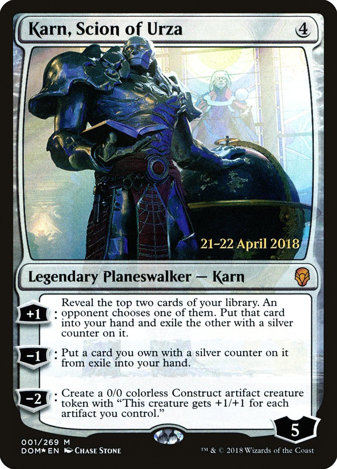 Karn, Scion of Urza [Dominaria Prerelease Promos] | Chromatic Games