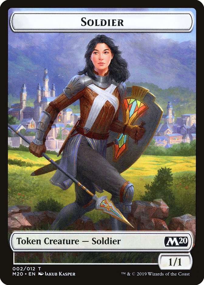 Soldier Token [Core Set 2020 Tokens] | Chromatic Games