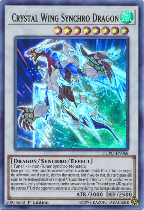 Crystal Wing Synchro Dragon [DUPO-EN068] Ultra Rare | Chromatic Games