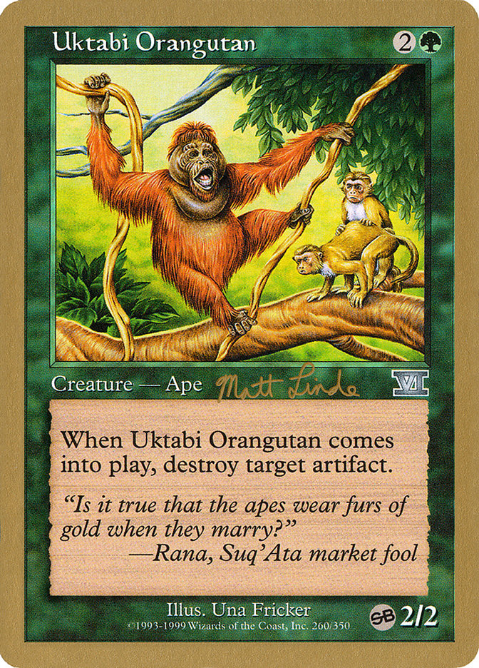 Uktabi Orangutan (Matt Linde) (SB) [World Championship Decks 1999] | Chromatic Games