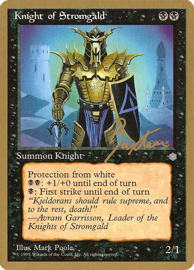 Knight of Stromgald (George Baxter) [Pro Tour Collector Set] | Chromatic Games