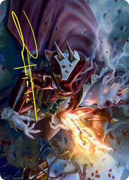 Flame-Blessed Bolt Art Card (Gold-Stamped Signature) [Innistrad: Crimson Vow Art Series] | Chromatic Games