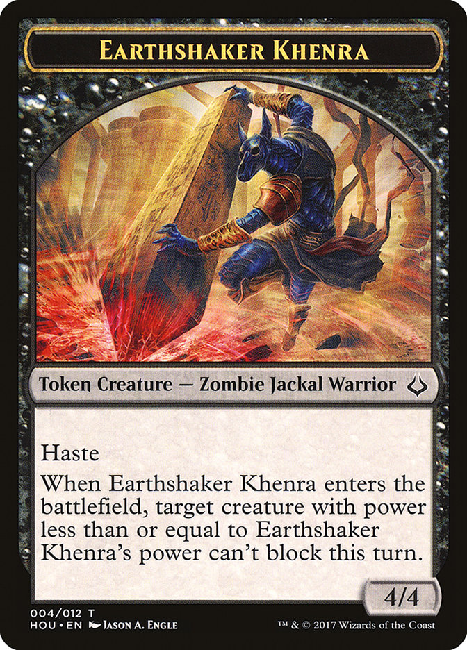 Earthshaker Khenra Token [Hour of Devastation Tokens] | Chromatic Games