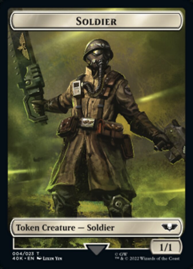 Soldier (004) // Vanguard Suppressor Double-Sided Token (Surge Foil) [Warhammer 40,000 Tokens] | Chromatic Games