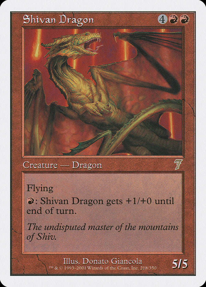 Shivan Dragon [Seventh Edition] | Chromatic Games