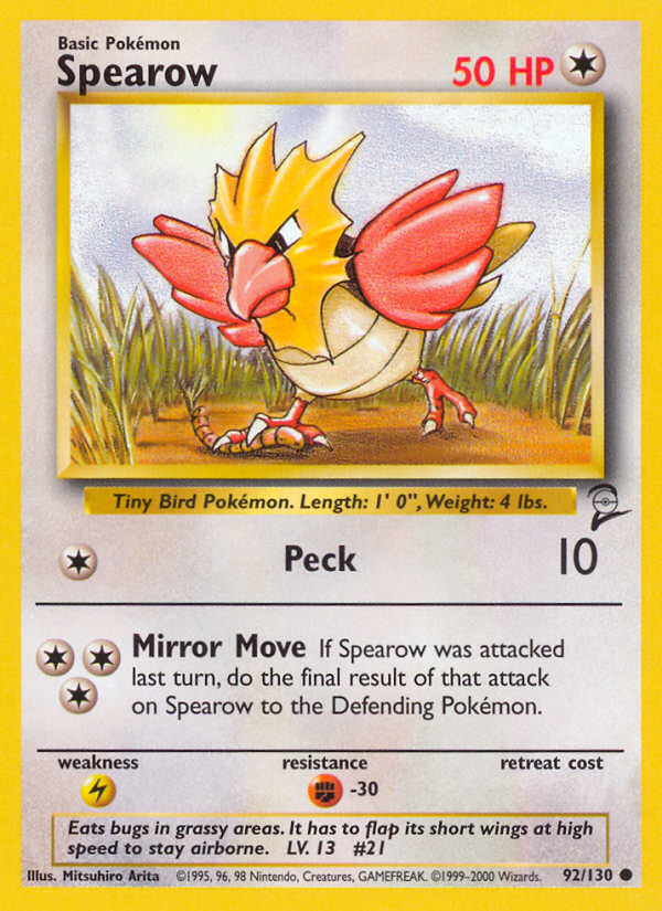 Spearow (92/130) [Base Set 2] | Chromatic Games