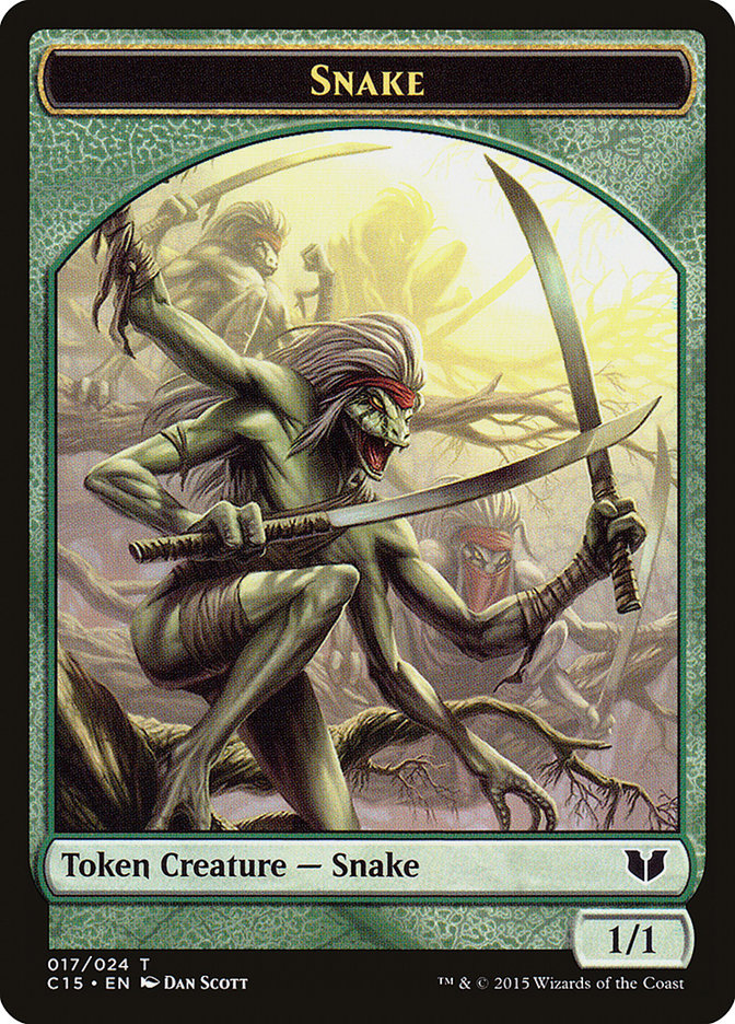 Snake Token (017/024) [Commander 2015 Tokens] | Chromatic Games