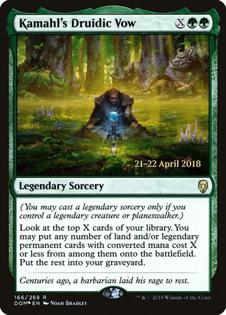 Kamahl's Druidic Vow [Dominaria Promos] | Chromatic Games