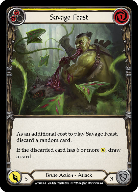 Savage Feast (Yellow) [WTR015-R] (Welcome to Rathe)  Alpha Print Normal | Chromatic Games