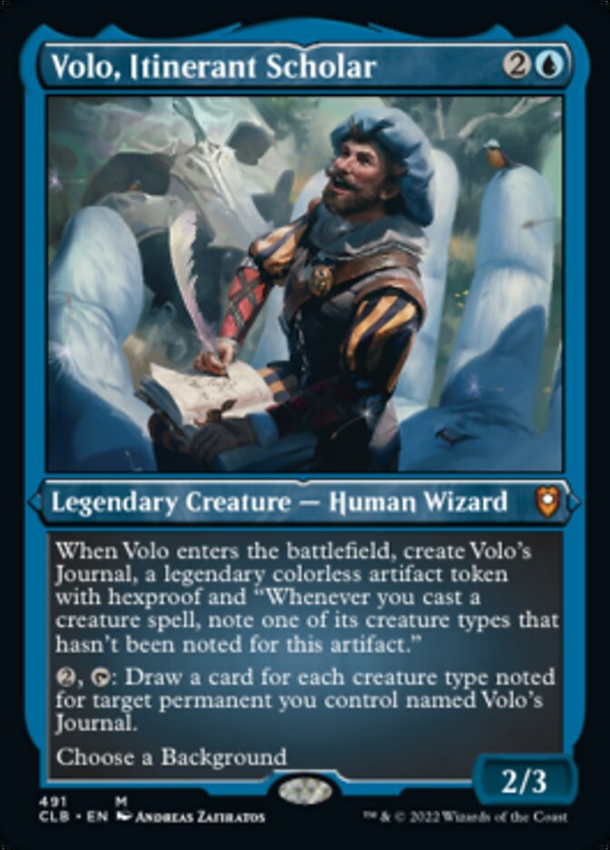 Volo, Itinerant Scholar (Foil Etched) [Commander Legends: Battle for Baldur's Gate] | Chromatic Games