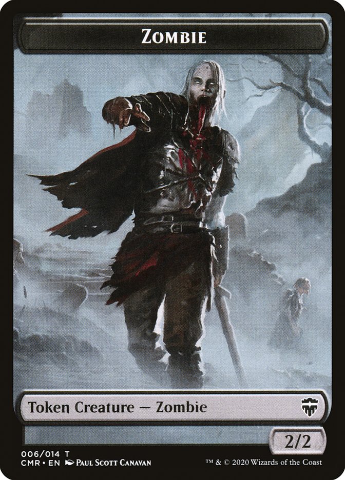 Golem // Zombie Double-Sided Token [Commander Legends Tokens] | Chromatic Games