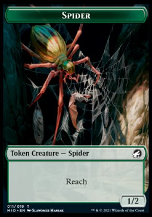 Human // Spider Double-Sided Token [Innistrad: Midnight Hunt Tokens] | Chromatic Games