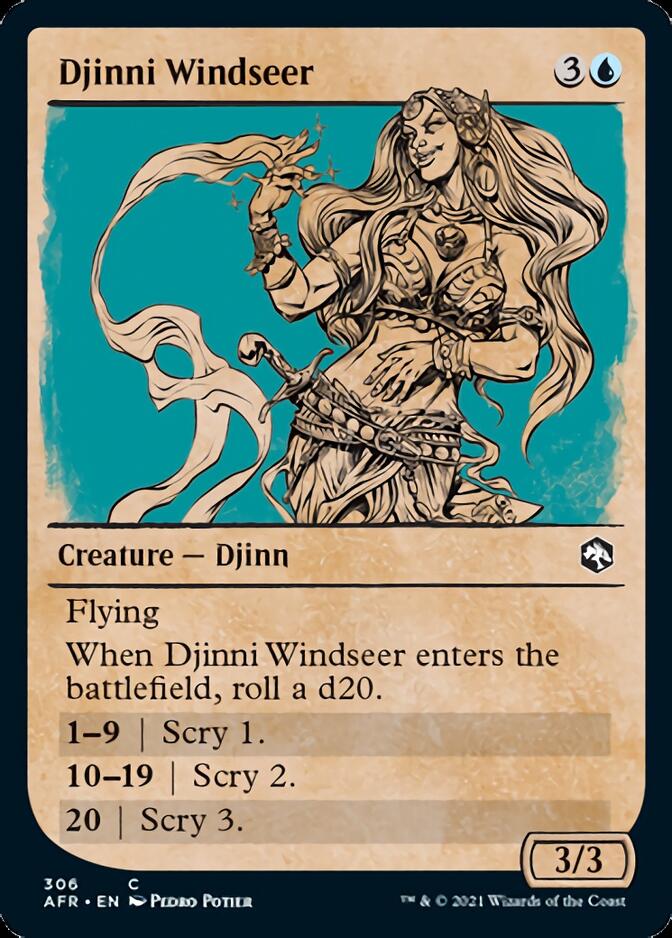 Djinni Windseer (Showcase) [Dungeons & Dragons: Adventures in the Forgotten Realms] | Chromatic Games