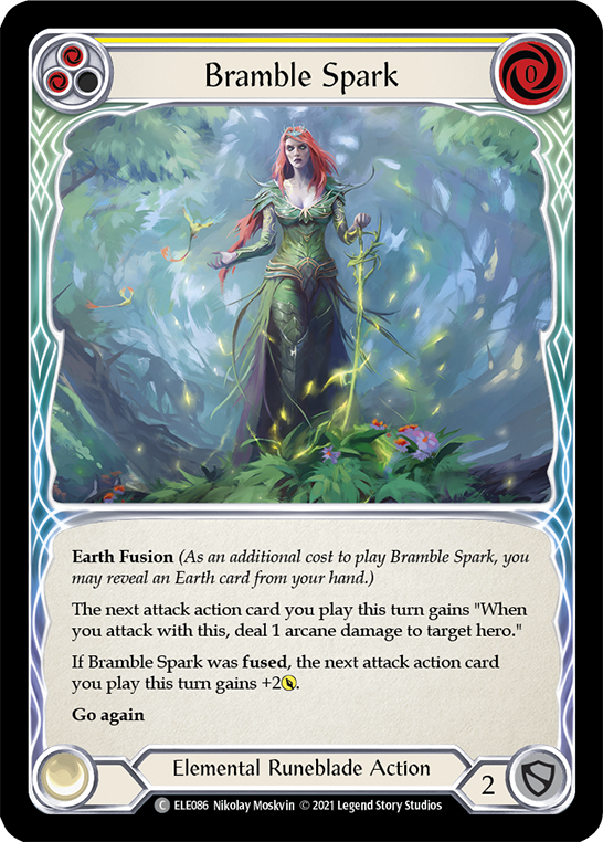 Bramble Spark (Yellow) [ELE086] (Tales of Aria)  1st Edition Rainbow Foil | Chromatic Games