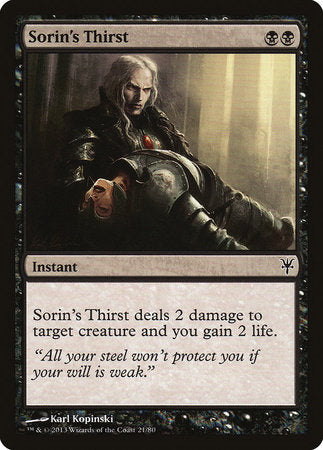 Sorin's Thirst [Duel Decks: Sorin vs. Tibalt] | Chromatic Games