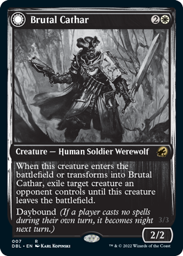 Brutal Cathar // Moonrage Brute [Innistrad: Double Feature] | Chromatic Games