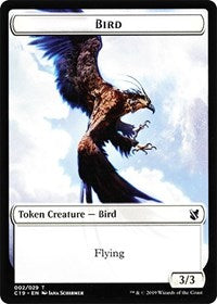 Bird (002) // Sculpture Double-Sided Token [Commander 2019 Tokens] | Chromatic Games