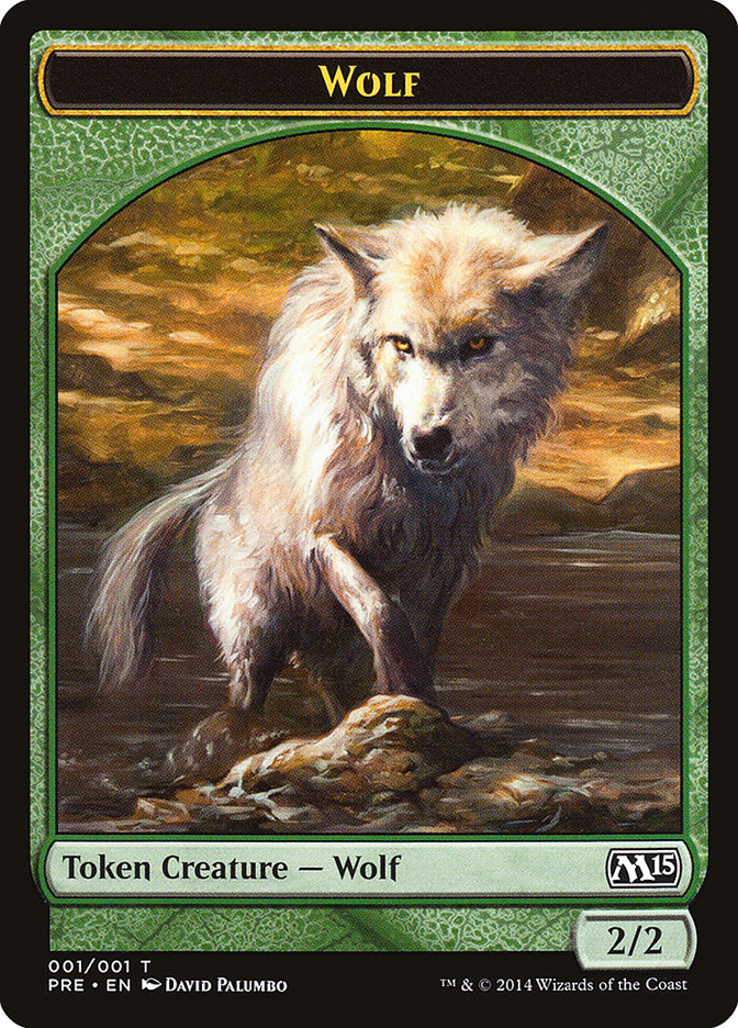 Wolf Token [Magic 2015 Prerelease Promos] | Chromatic Games