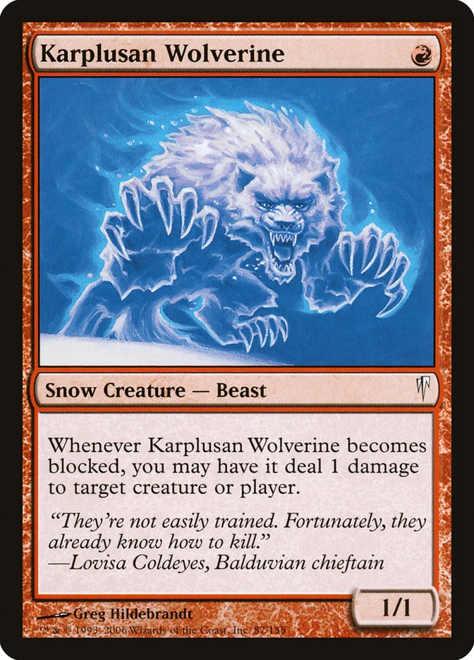 Karplusan Wolverine [Coldsnap] | Chromatic Games