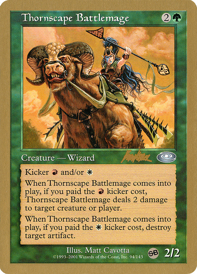 Thornscape Battlemage (Brian Kibler) (SB) [World Championship Decks 2002] | Chromatic Games