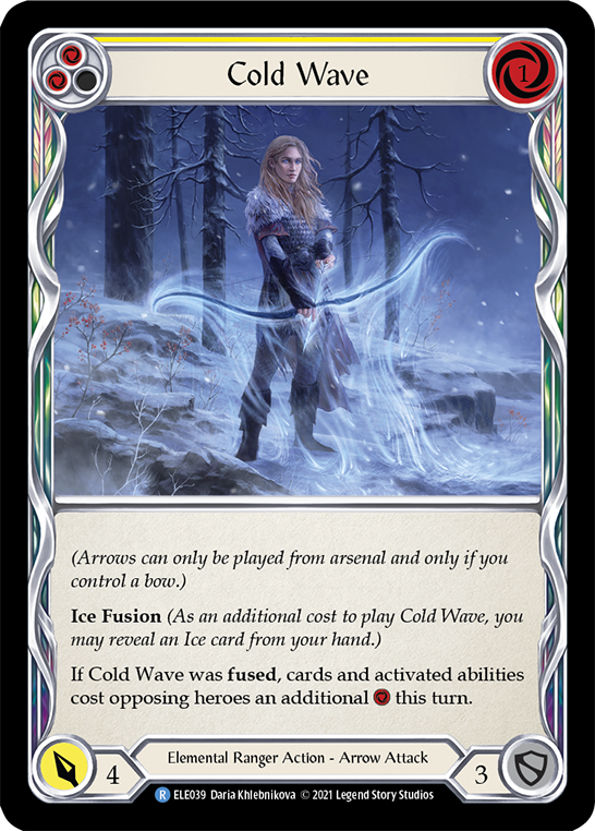 Cold Wave (Yellow) [ELE039] (Tales of Aria)  1st Edition Rainbow Foil | Chromatic Games