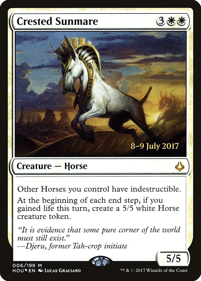 Crested Sunmare [Hour of Devastation Prerelease Promos] | Chromatic Games