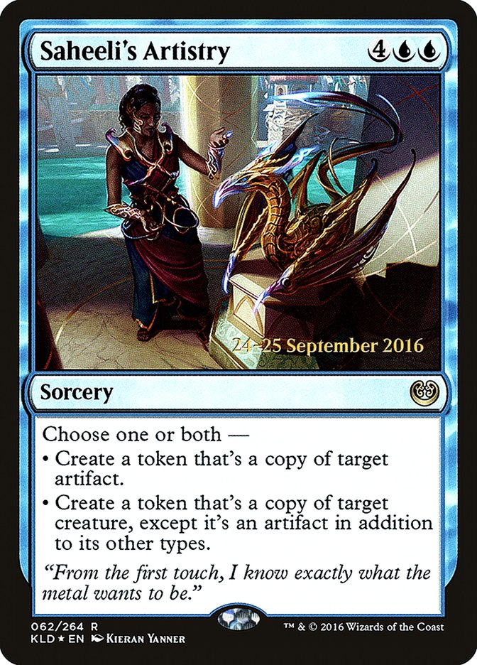 Saheeli's Artistry [Kaladesh Prerelease Promos] | Chromatic Games