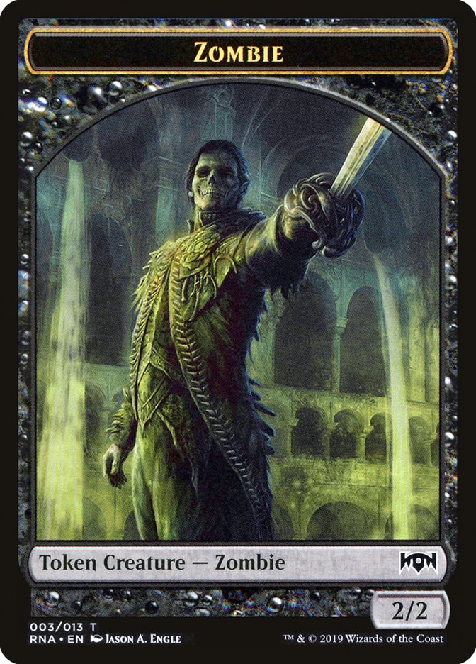 Zombie Token [Ravnica Allegiance Tokens] | Chromatic Games