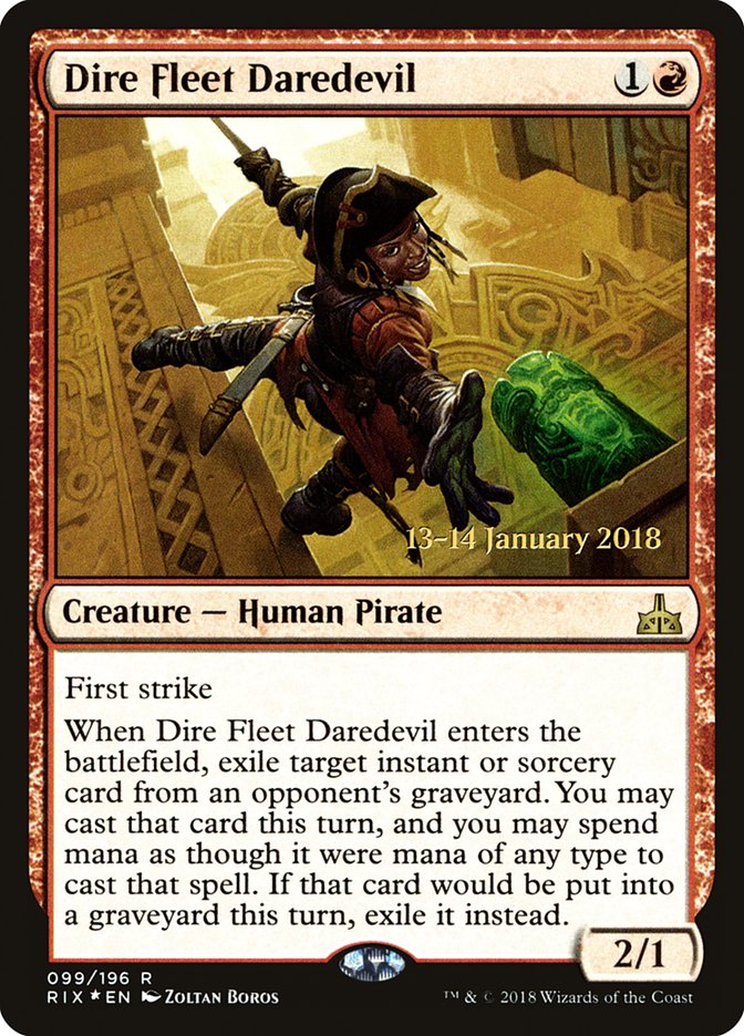 Dire Fleet Daredevil [Rivals of Ixalan Prerelease Promos] | Chromatic Games