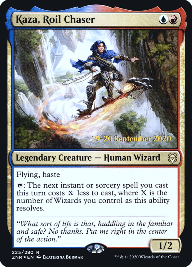 Kaza, Roil Chaser [Zendikar Rising Prerelease Promos] | Chromatic Games