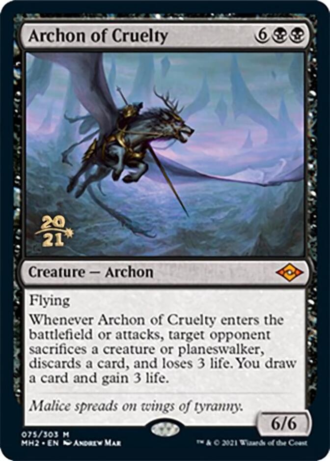 Archon of Cruelty [Modern Horizons 2 Prerelease Promos] | Chromatic Games