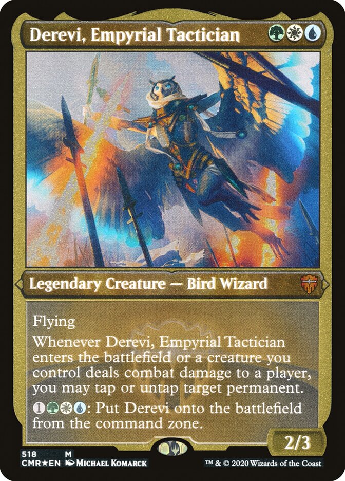 Derevi, Empyrial Tactician (Etched) [Commander Legends] | Chromatic Games