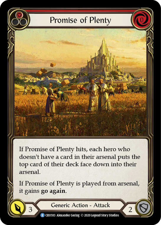 Promise of Plenty (Red) [CRU183] (Crucible of War)  1st Edition Normal | Chromatic Games