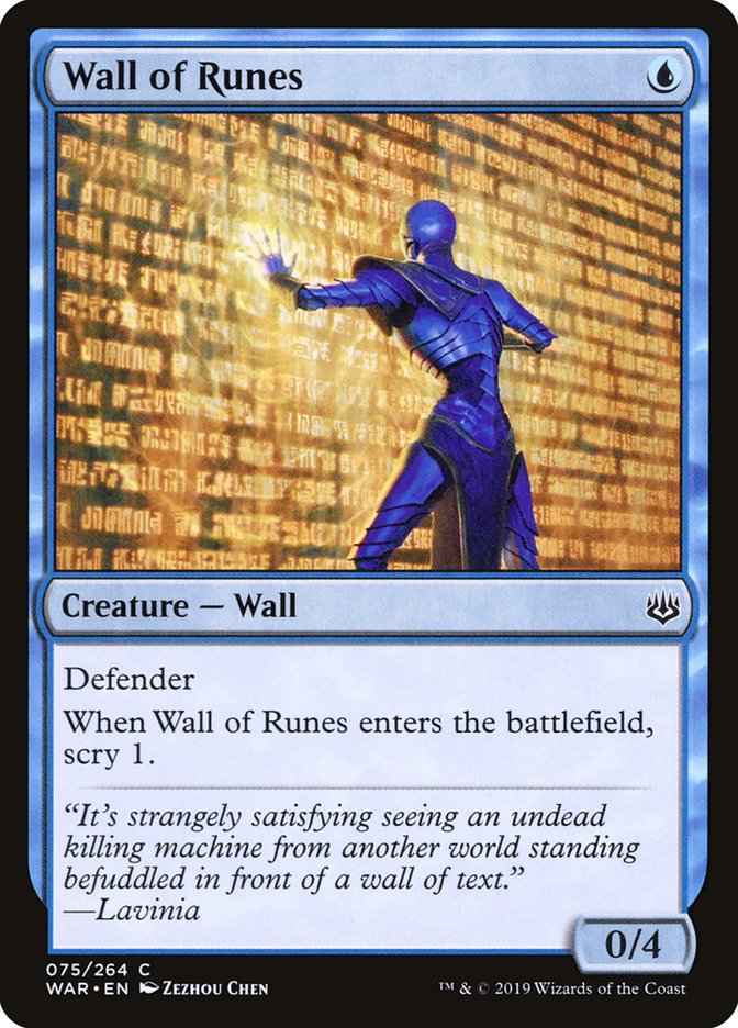 Wall of Runes [War of the Spark] | Chromatic Games